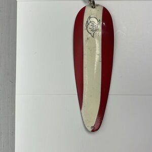 Vintage Dare Devil Troll Devel Red/White Bronze Back Trolling Spoon Made in USA